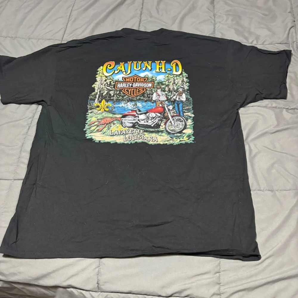 Harley‎ Davidson Psycho Clown Jack in Box Lafayette LA Cajun -D T-Shirt 2xl
